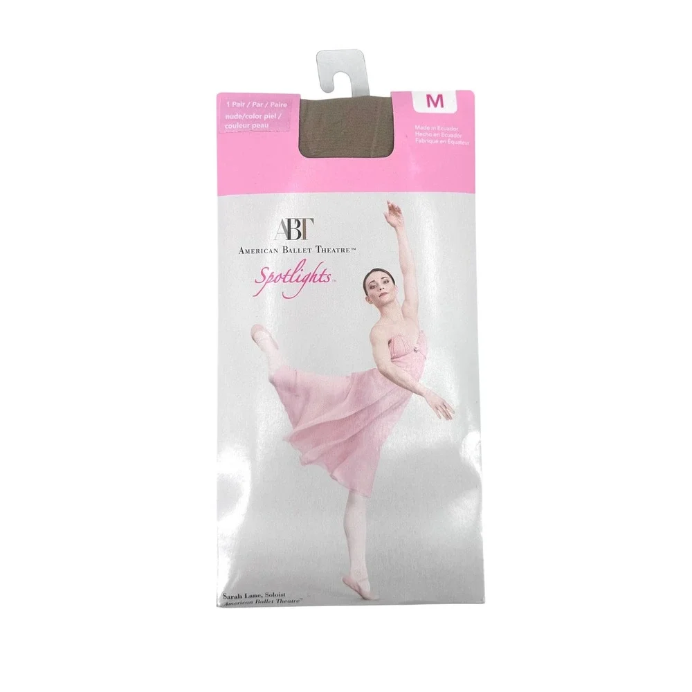 American Ballet Theatre Spotlights Dance Tights Nude Girls Size M 1 Pair